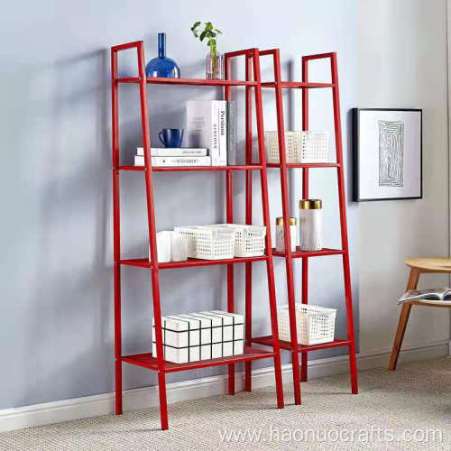 storage shelf iron bookshelf living room space saving